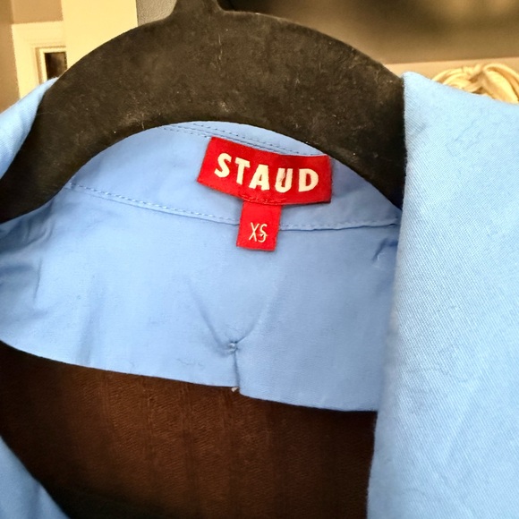 STAUD Brown Ribbed V-Neck Button Cardigan - Picture 2 of 3